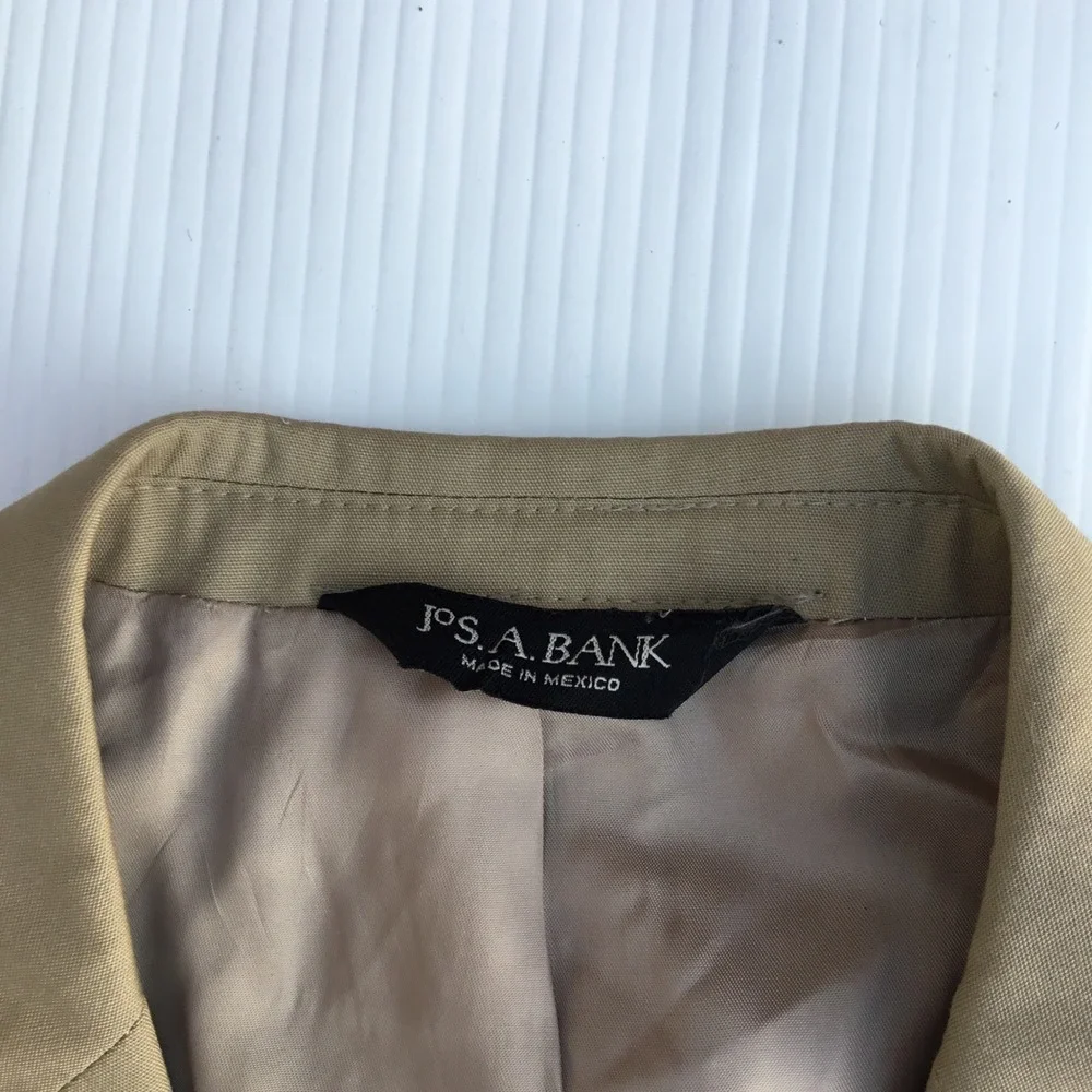Jos. A. Bank Gordon Mens 41 RG Tan Cotton Blend 2-Button‎ Blazer Sport Coat